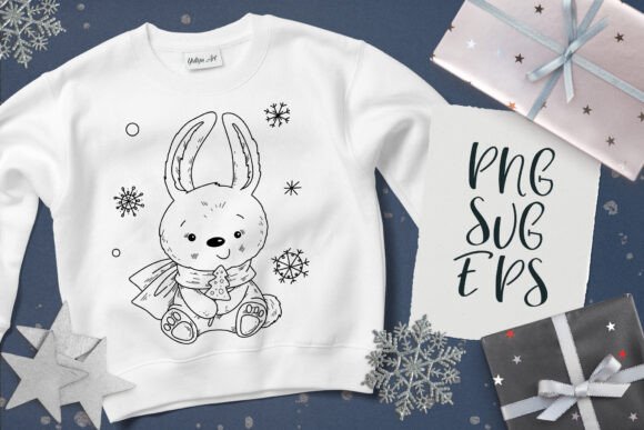 Christmas Bunny SVG: Illustrations for Branding