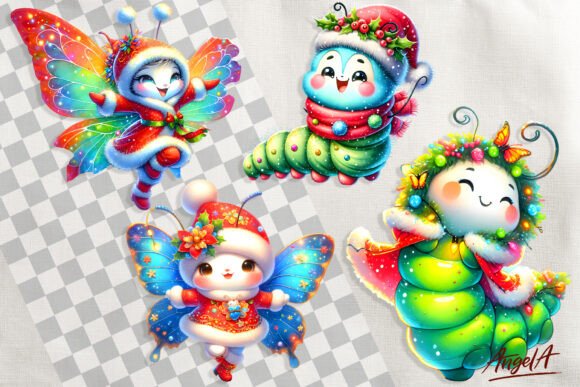 Christmas Caterpillar Clipart & Illustrations Review