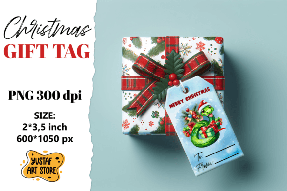 Christmas Gift Tags. Christmas Snake: Illustrations Review