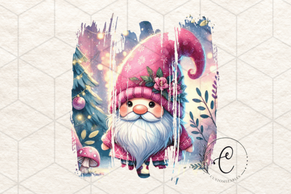 Christmas Gnome Brush Stroke Png Graphic: A Crafter’s Review of Festive Illustrations