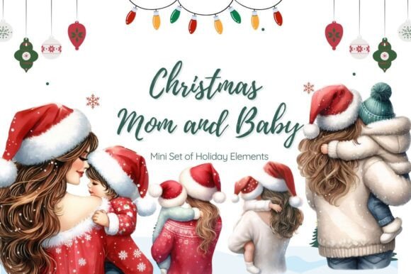 Christmas Mom and Baby PNG Clipart: Illustrations Review