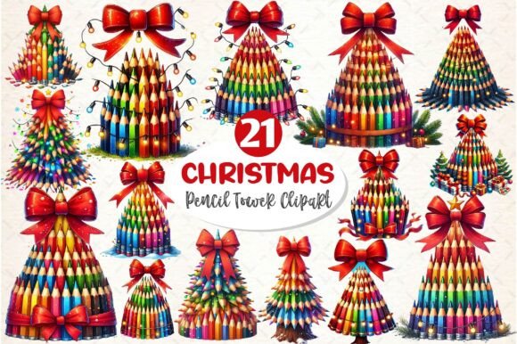 Christmas Pencil Tower Clipart PNG: Crafting Review
