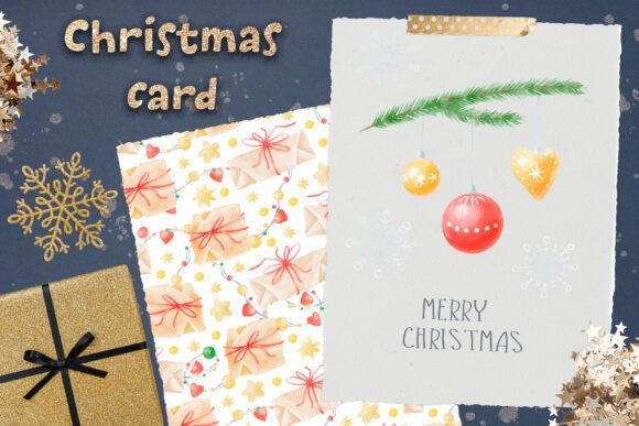 Christmas Tree Postcard Png: Illustrations for Crafters