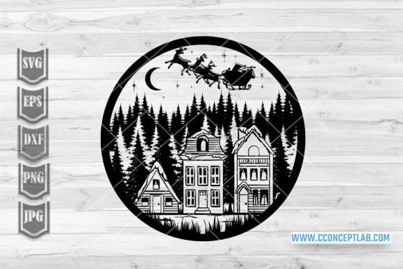 Christmas Village Scene Illustrations Review
