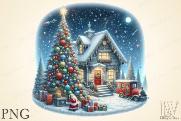 Christmas Winter House PNG: Illustrations Review