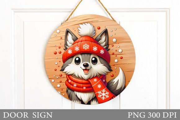 Christmas Wolf Door Sign Sublimation Review