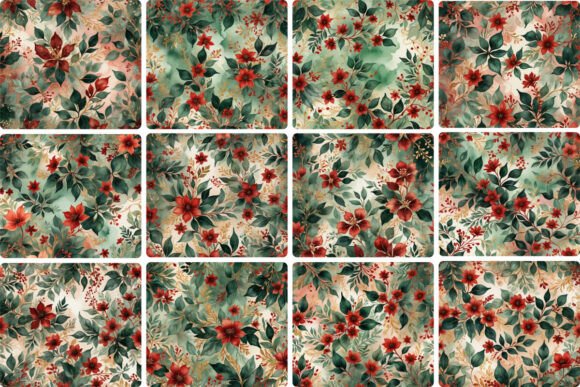 Elegant Floral Christmas Background: Illustrations Review