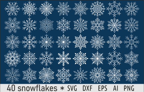 Fancy Snowflake SVG Bundle: Illustrations for Branding