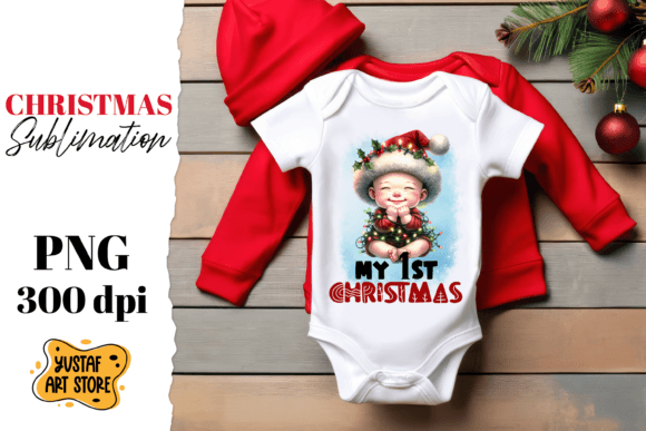 First Christmas Sublimation: Kids Illust