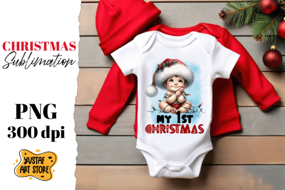 First Christmas Sublimation: Kids Illustrations