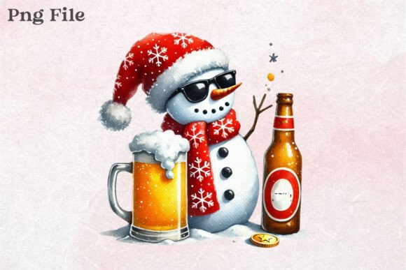 Funny Christmas, Snowman Clipart PNG Illustrations