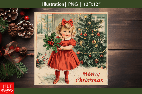 Girl Retro Christmas Illustration: A Designer’s Review