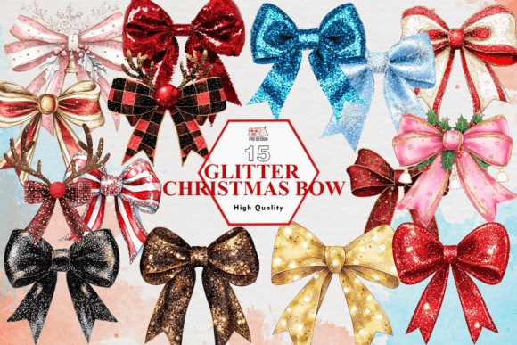 Glitter Christmas Bow Clipart PNG: Designer Review