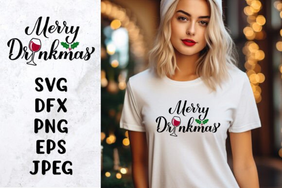 Merry Drinkmas SVG: Festive Illustrations