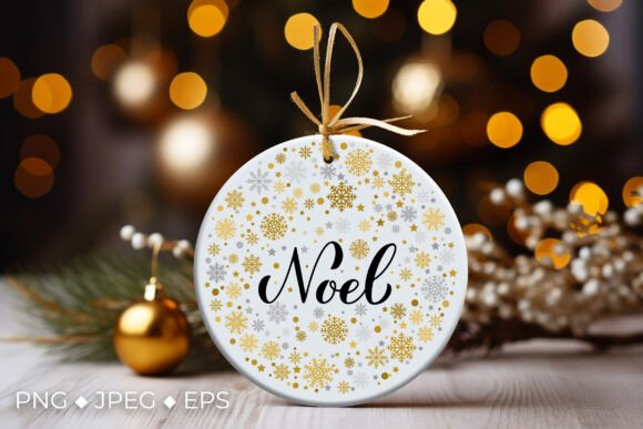 Noel Sublimation Design: Christmas Round Illustrations