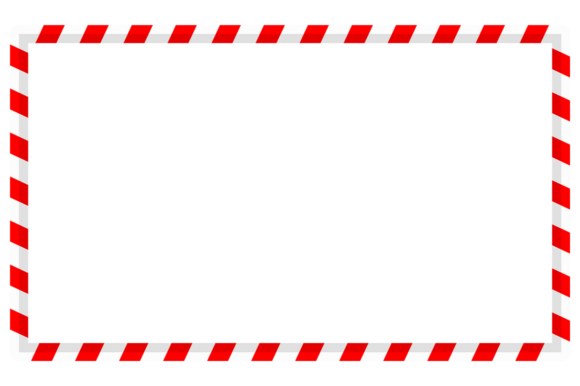 Rectangle Christmas Candy Cane Frame Illustrations