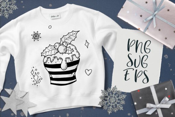 Review: Christmas Cupcake SVG, EPS Png Illustrations