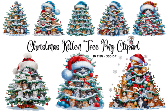 Reviewing the Christmas Kitten Tree Clipart for Embroidery