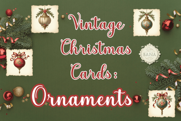 Vintage Christmas Cards Ornaments: Illustrations Review